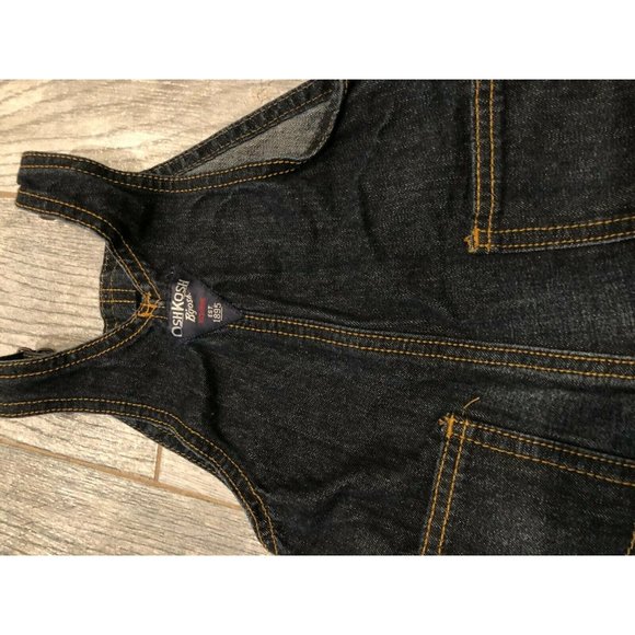Osh Kosh B'Gosh Overalls Bibs 12 Months Engineer Railroad Costume Jeans Boys - Picture 5 of 6